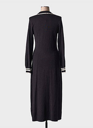 Robe pull stretch manches longues noir CREAM femme