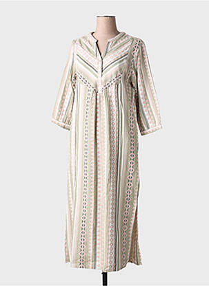 Robe longue manches longues manches longues vert CREAM femme