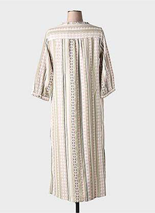 Robe longue manches longues manches longues vert CREAM femme