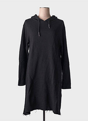 Robe mi-longue manches longues manches longues noir BSB femme