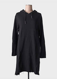 Robe mi-longue manches longues manches longues noir BSB femme