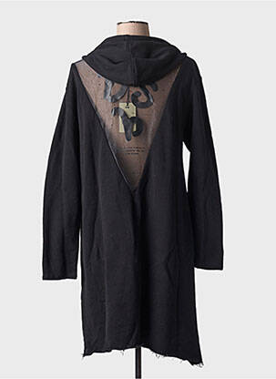 Robe mi-longue manches longues manches longues noir BSB femme