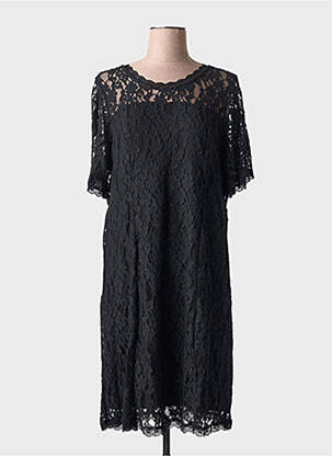 Robe mi-longue manches courtes manches courtes noir CREAM femme