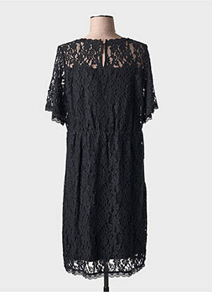 Robe mi-longue manches courtes manches courtes noir CREAM femme