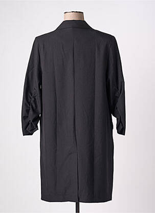 Manteau long coupe cintrée sans capuche noir B.YOUNG femme
