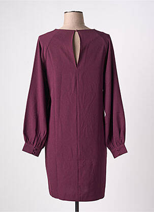 Robe courte manches longues manches longues rouge ICHI femme