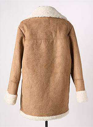 Manteau court poches sans capuche marron ICHI femme