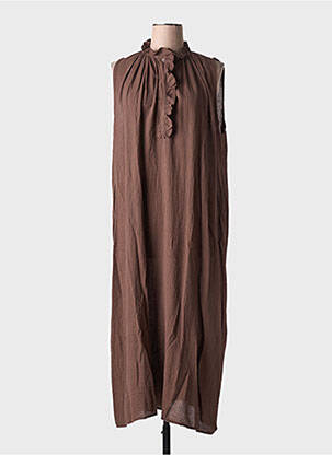 Robe longue marron JOHANNA PARIS pour femme
