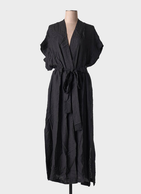 Robe longue manches courtes manches courtes noir BSB femme
