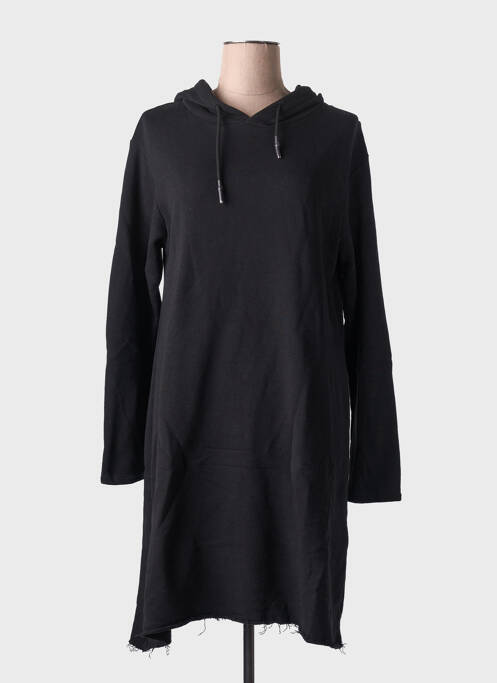 Robe mi-longue manches longues manches longues noir BSB femme