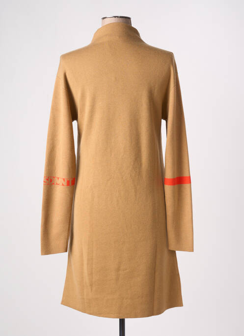 Robe pull col col montant manches longues marron LOLA CASADEMUNT femme