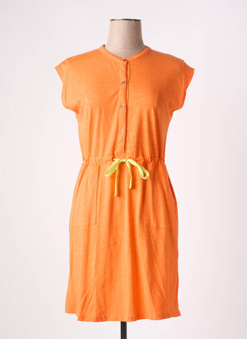 Robe courte manches courtes manches courtes orange MD'M femme