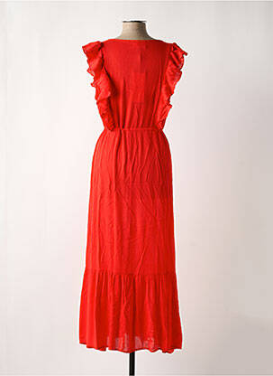 Robe longue manches courtes manches courtes rouge CREAM femme
