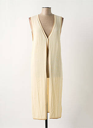 Gilet sans manche maille fine beige MD'M femme
