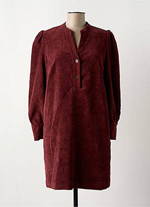 Robe mi-longue manches longues manches longues violet LA FEE MARABOUTEE femme