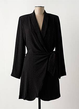 Robe courte manches longues manches longues noir MORGAN femme