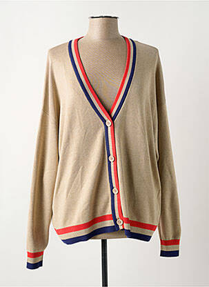 Gilet manches longues fermeture boutonnée sur le devant beige B.YOUNG femme