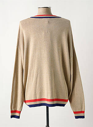 Gilet manches longues fermeture boutonnée sur le devant beige B.YOUNG femme