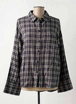 Chemisier coupe droite manches longues gris B.YOUNG femme