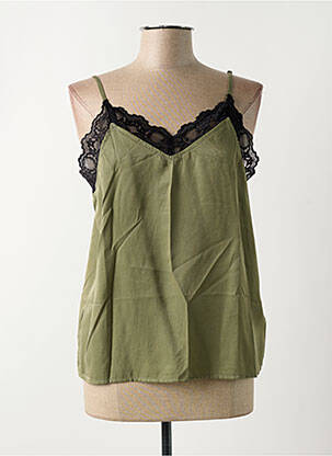 Top manches bretelles ajustables fines bretelles vert B.YOUNG femme