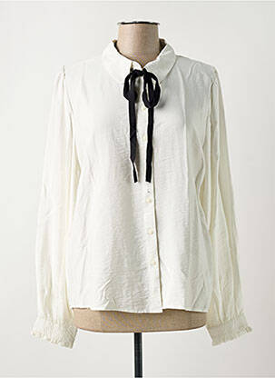 Chemisier coupe droite manches longues blanc B.YOUNG femme