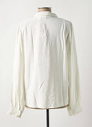 Chemisier coupe droite manches longues blanc B.YOUNG femme