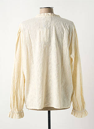 Blouse col rond manches longues beige ICHI femme