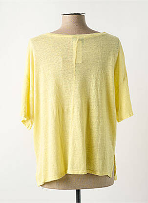 T-shirt coupe droite manches courtes jaune JOHANNA PARIS femme