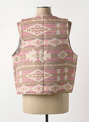 Gilet sans manche maille fine beige JOHANNA PARIS femme