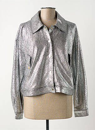 Veste casual coupe droite argent LOLA CASADEMUNT femme