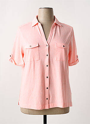 Chemisier coupe droite manches courtes rose WHITE STUFF femme
