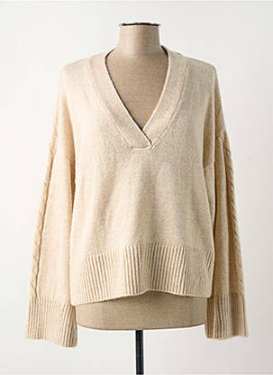 Pull beige LA FEE MARABOUTEE pour femme