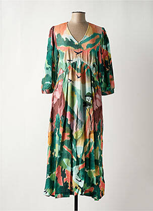 Robe longue vert WHITE STUFF pour femme