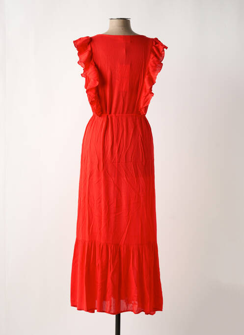 Robe longue manches courtes manches courtes rouge CREAM femme