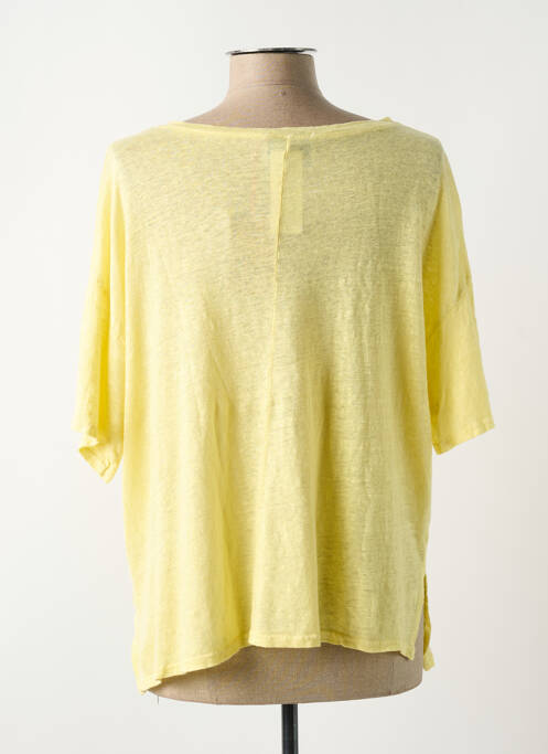 T-shirt coupe droite manches courtes jaune JOHANNA PARIS femme