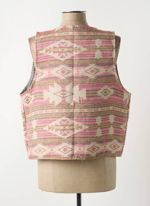 Gilet sans manche maille fine beige JOHANNA PARIS femme