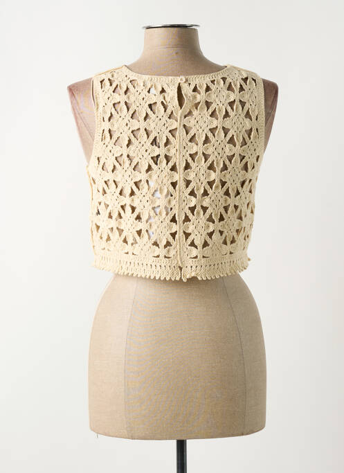 Top sans manche sans manche beige MD'M femme