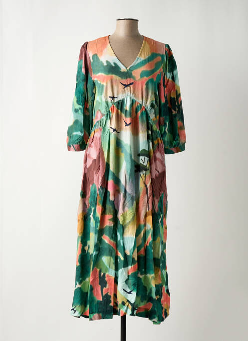 Robe longue vert WHITE STUFF pour femme