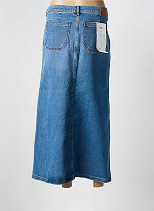 Jupe longue coupe droite bleu FIVE femme