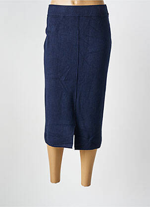 Jupe mi-longue taille élastique bleu SUGAR BABE femme