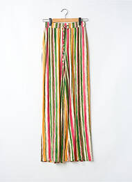 Pantalon droit taille élastique vert MD'M femme