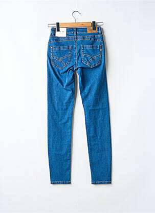 Jeans skinny fermeture zippée sous rabat boutonné bleu CREAM femme