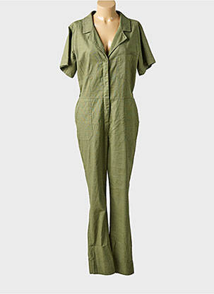 Combi-pantalon fermeture boutonnée sur le devant manches courtes vert PAKO LITTO femme