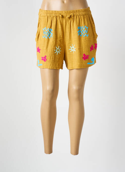 Short taille élastique jaune JOHANNA PARIS femme