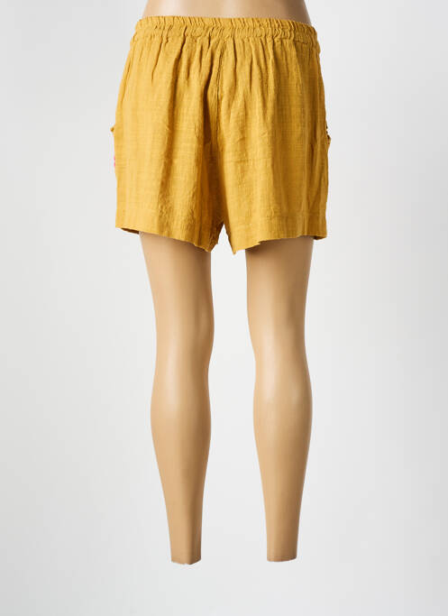 Short taille élastique jaune JOHANNA PARIS femme