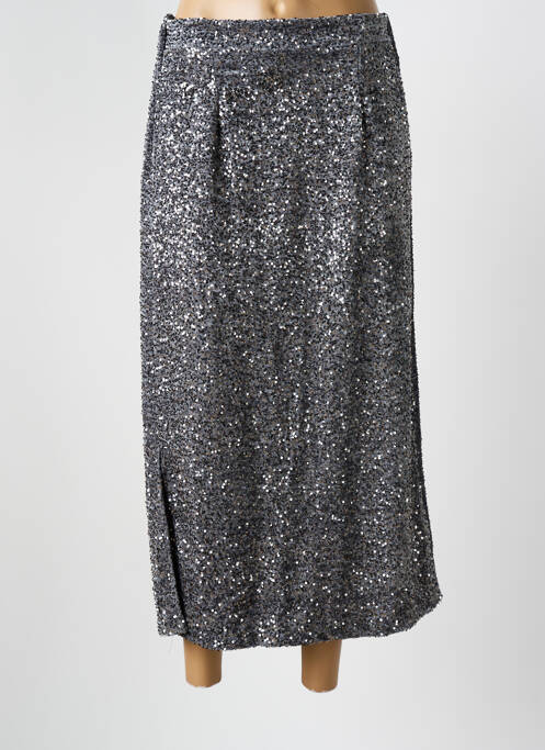 Jupe longue argent INTUITION pour femme