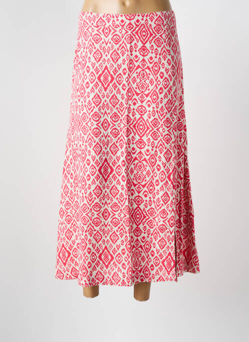 Jupe longue rose ICHI pour femme