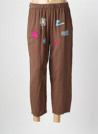 Pantalon 7/8 marron JOHANNA PARIS femme
