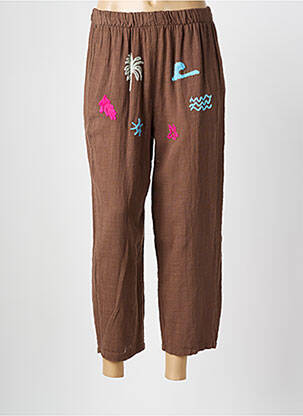Pantalon 7/8 marron JOHANNA PARIS pour femme