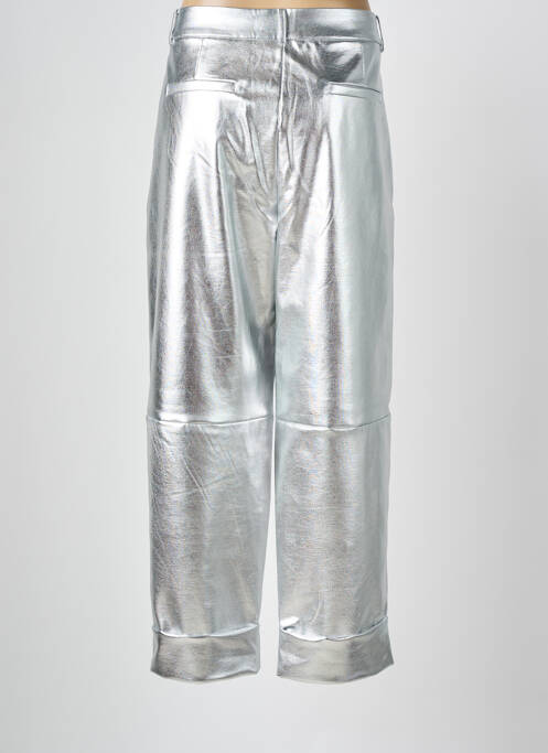 Pantalon droit argent ICHI femme